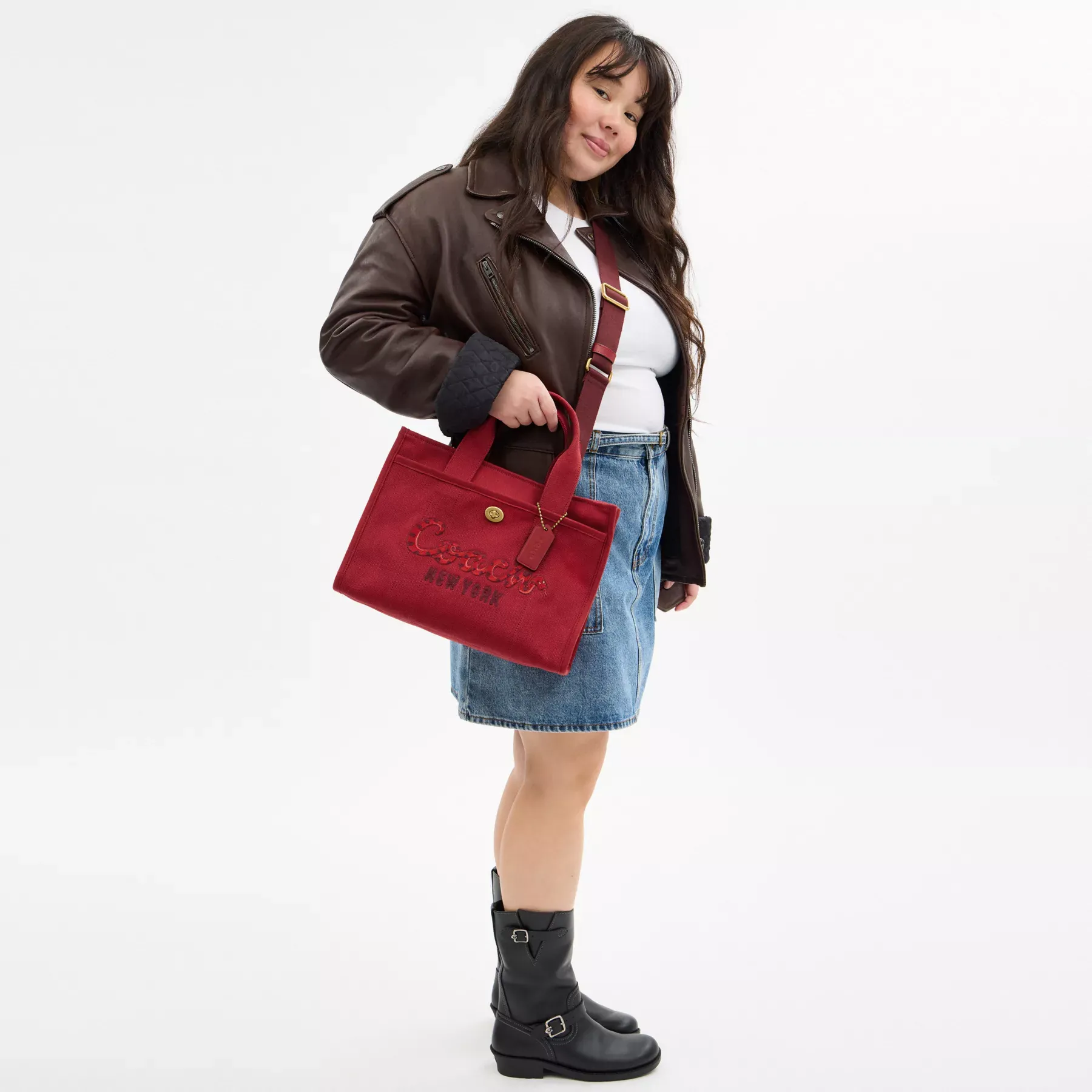 New Year Cargo Tote Bag With Coach Snake Script New Year Cargo Tote Bag With Coach Snake Script