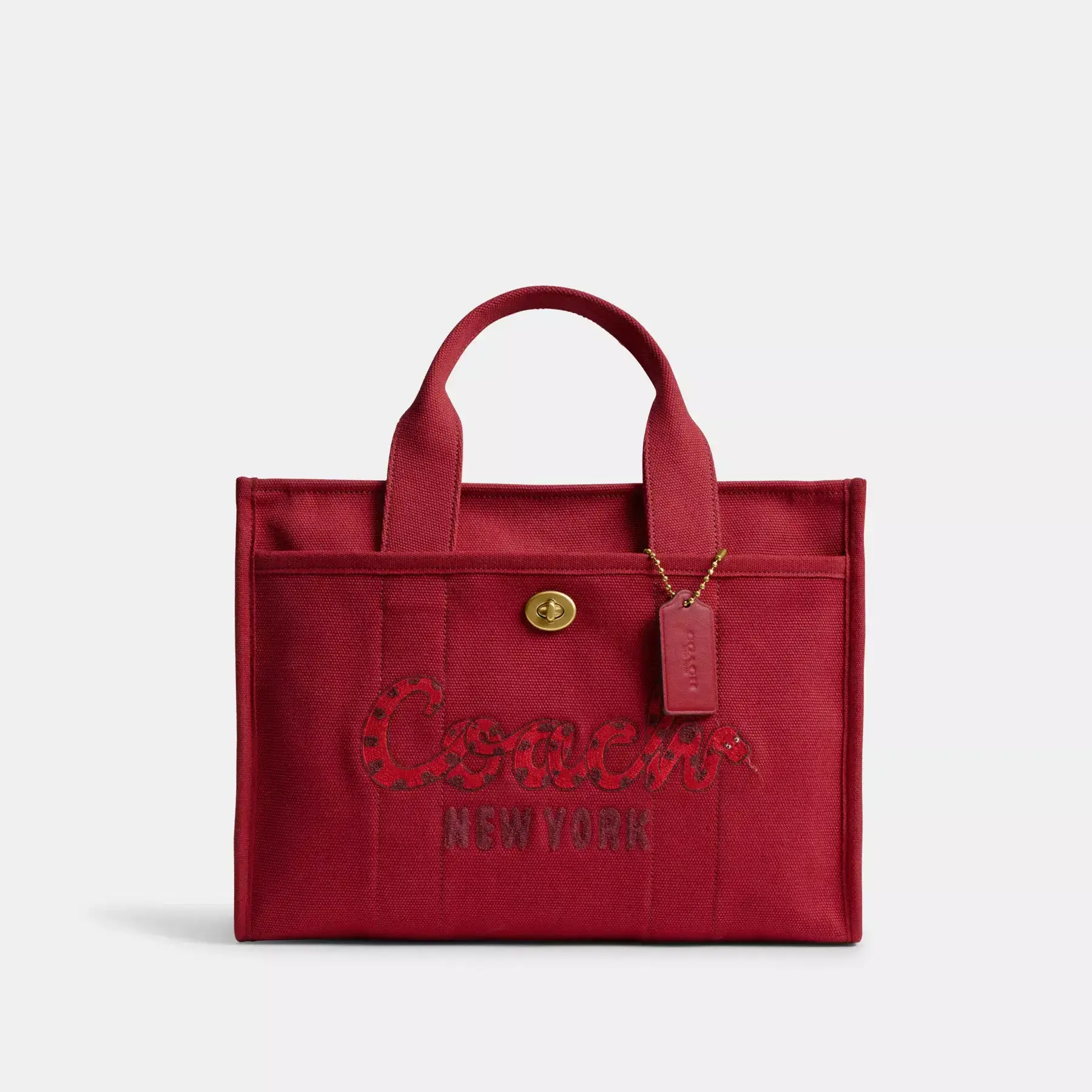 New Year Cargo Tote Bag With Coach Snake Script New Year Cargo Tote Bag With Coach Snake Script