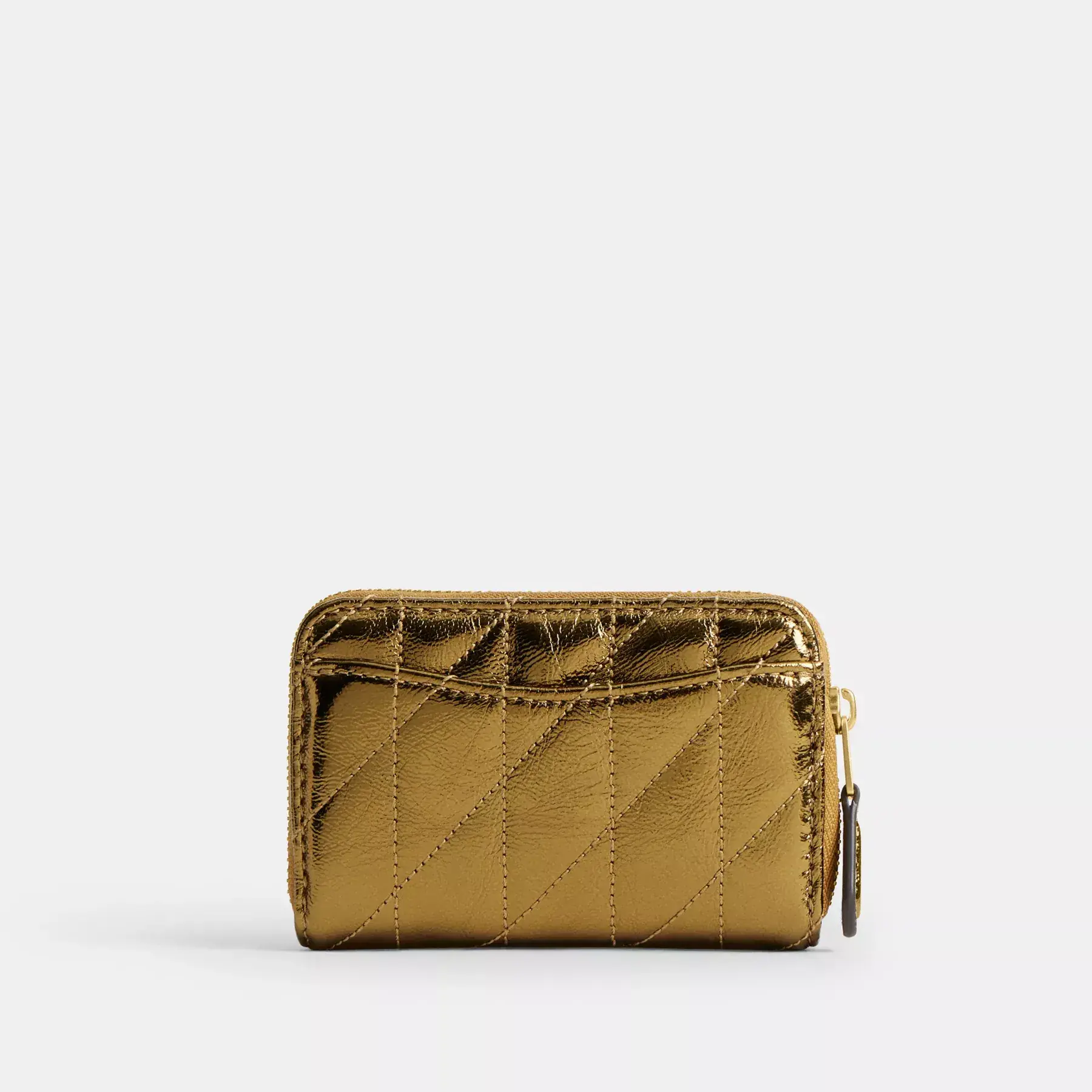 New Year Essential Small Zip Around Card Case With Quilting New Year Essential Small Zip Around Card Case With Quilting