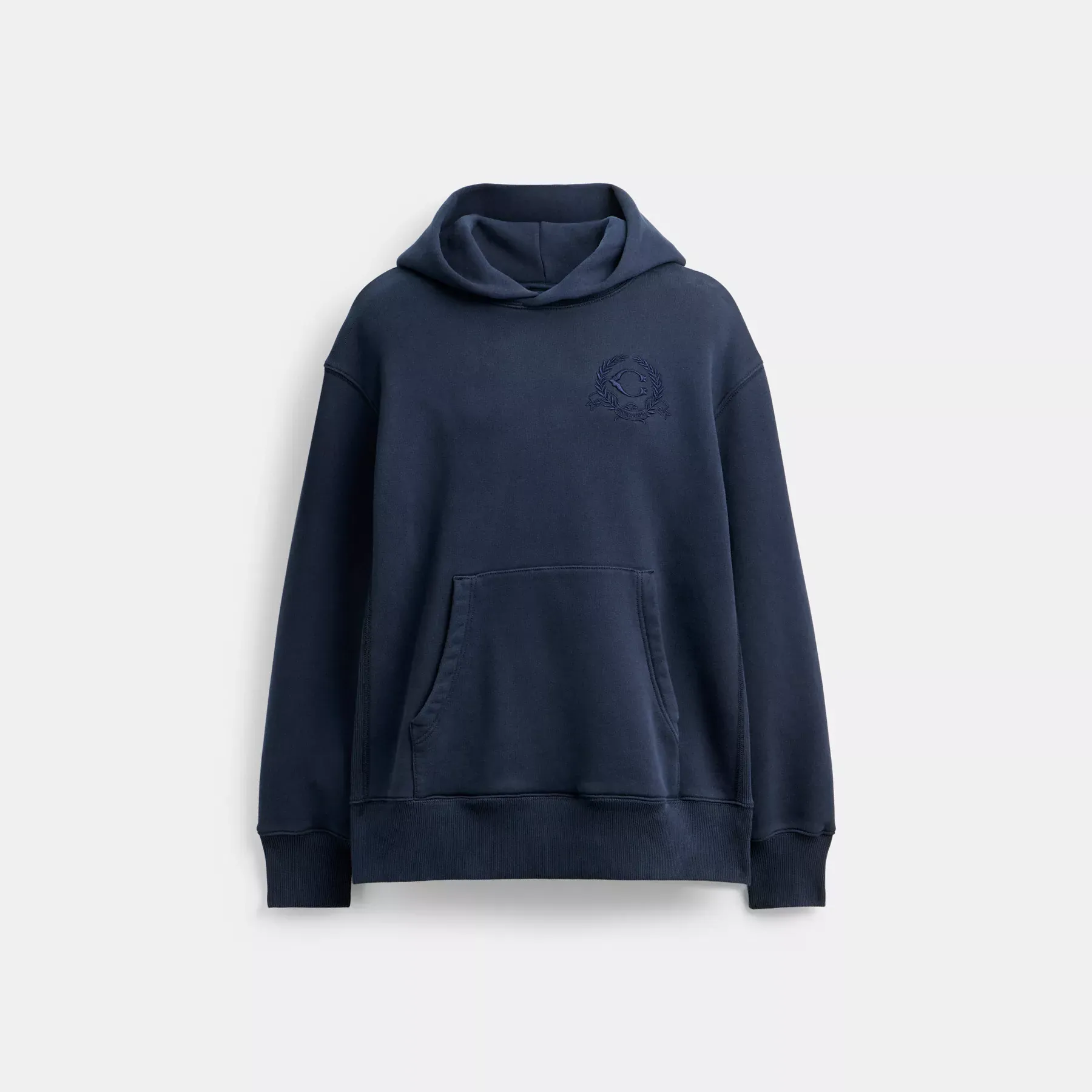 Oversized Signature Crest Hoodie In Organic Cotton Oversized Signature Crest Hoodie In Organic Cotton