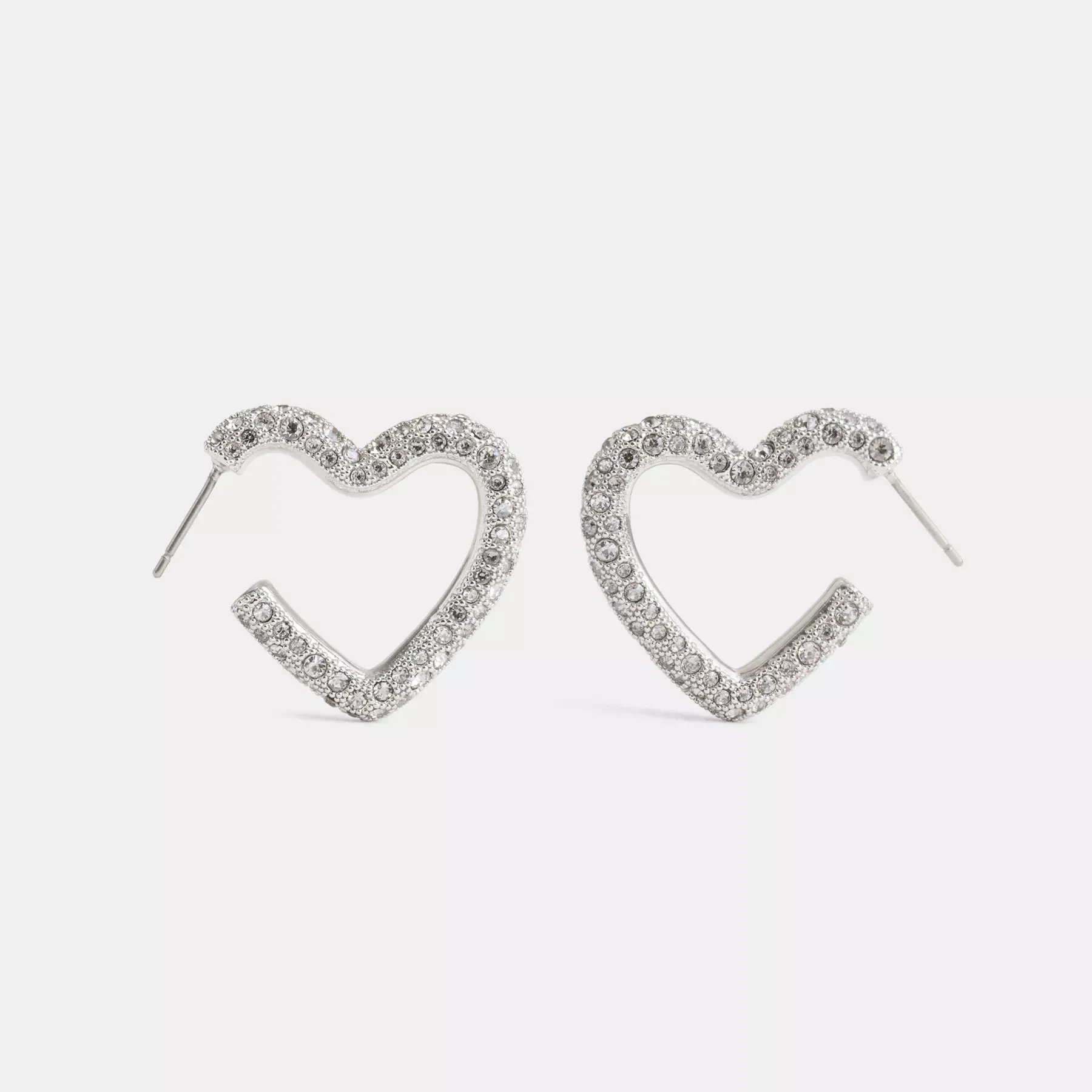 Pavé Heart Hoop Earrings Pavé Heart Hoop Earrings