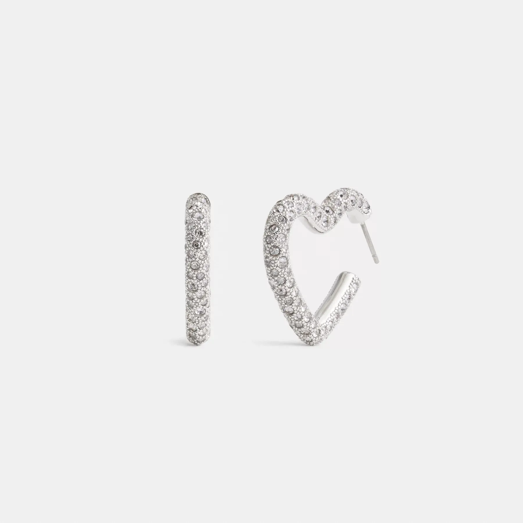 Pavé Heart Hoop Earrings Pavé Heart Hoop Earrings
