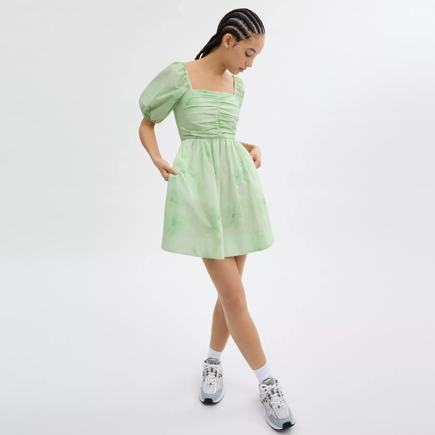 Puff Sleeve Mini Dress