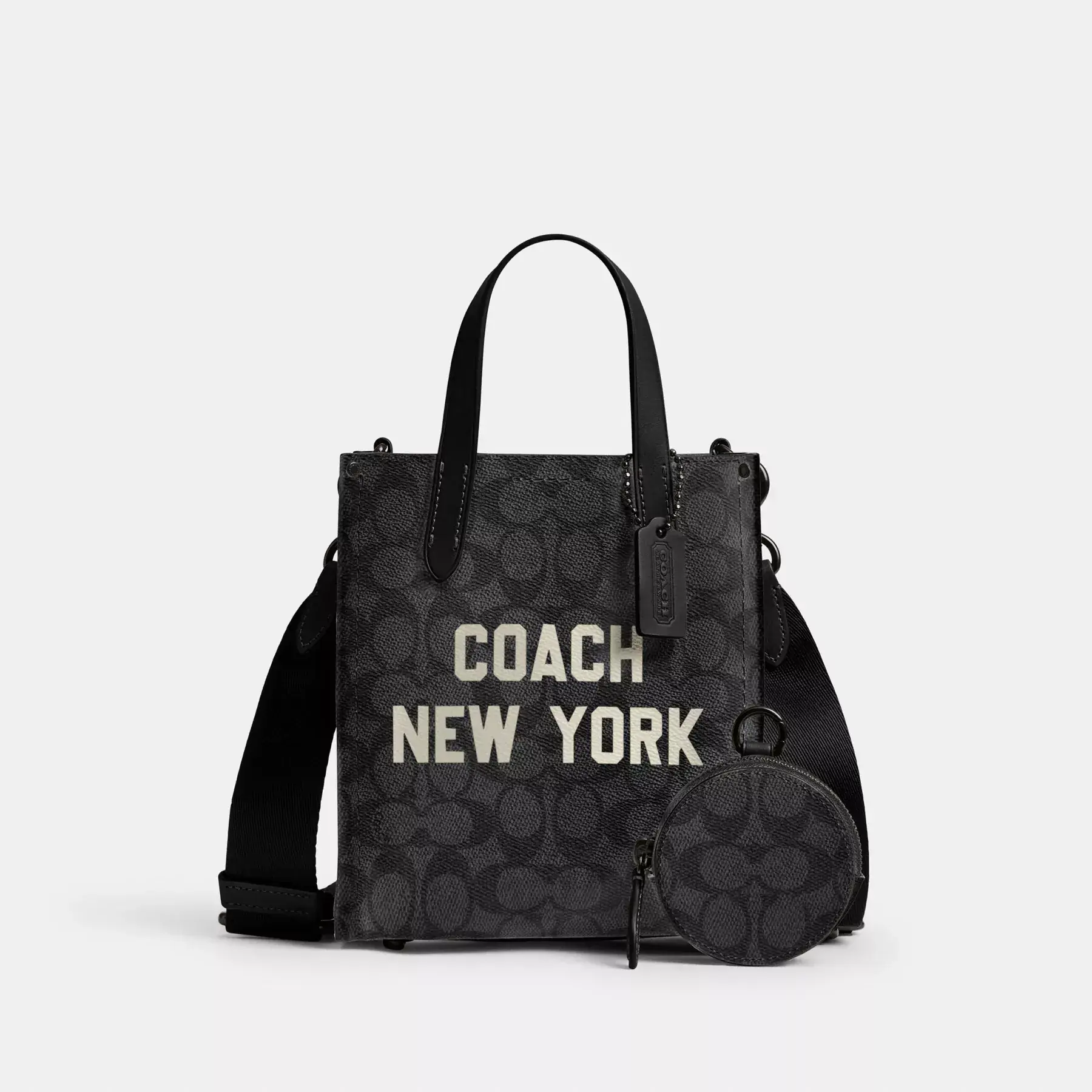 Relay Tote Bag 17 In Signature Canvas With Coach Graphic Relay Tote Bag 17 In Signature Canvas With Coach Graphic