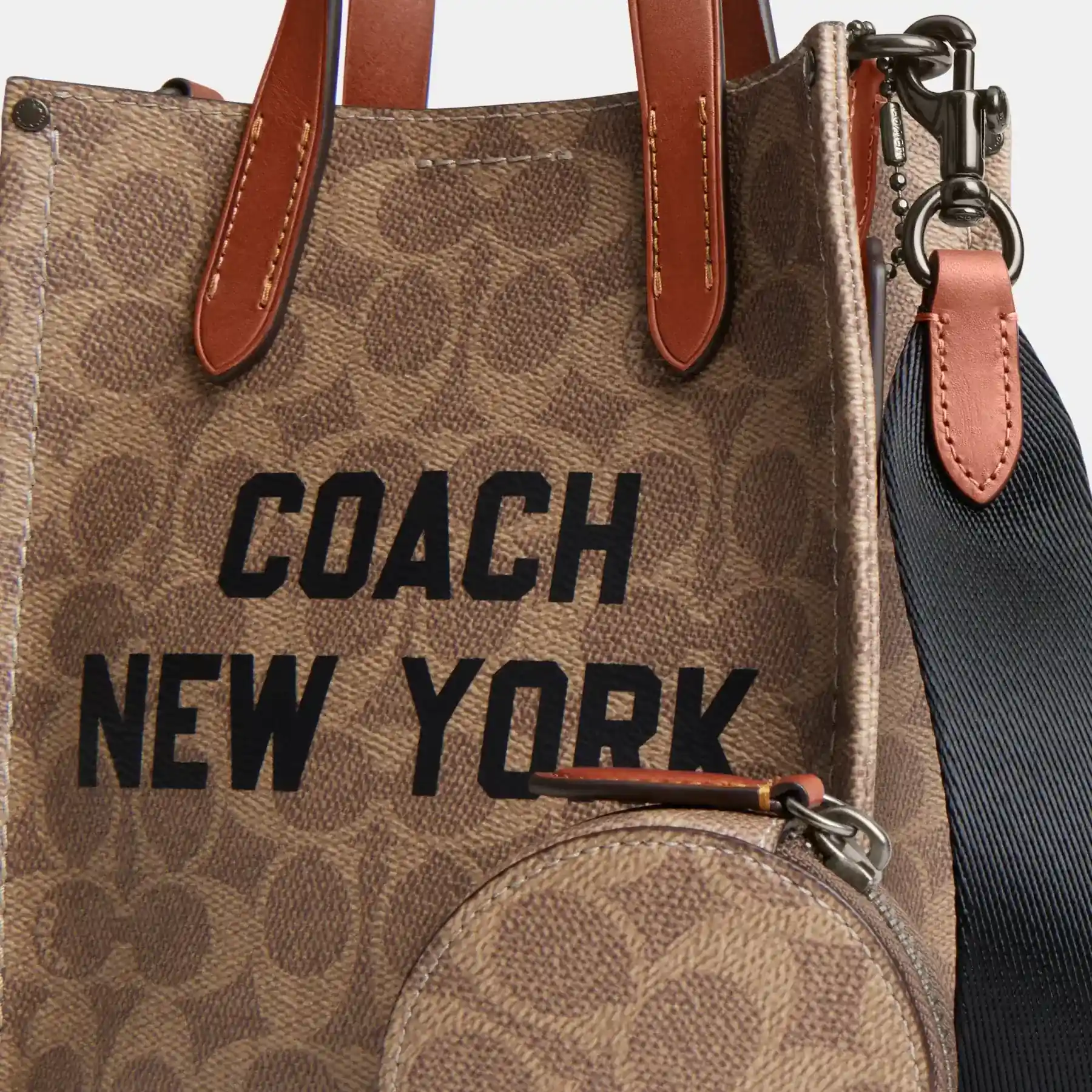 Relay Tote Bag 17 In Signature Canvas With Coach Graphic Relay Tote Bag 17 In Signature Canvas With Coach Graphic
