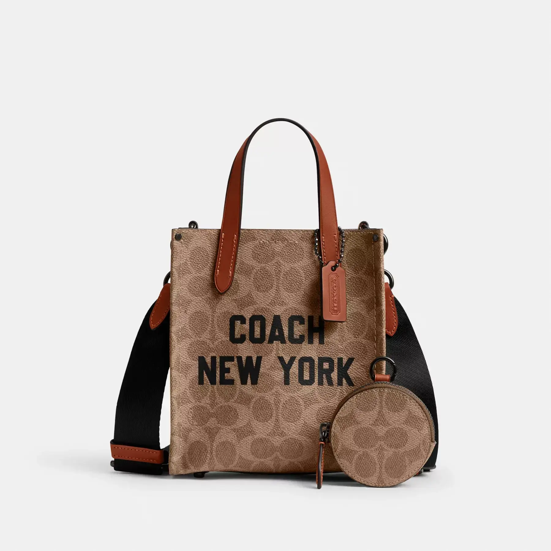 Relay Tote Bag 17 In Signature Canvas With Coach Graphic Relay Tote Bag 17 In Signature Canvas With Coach Graphic