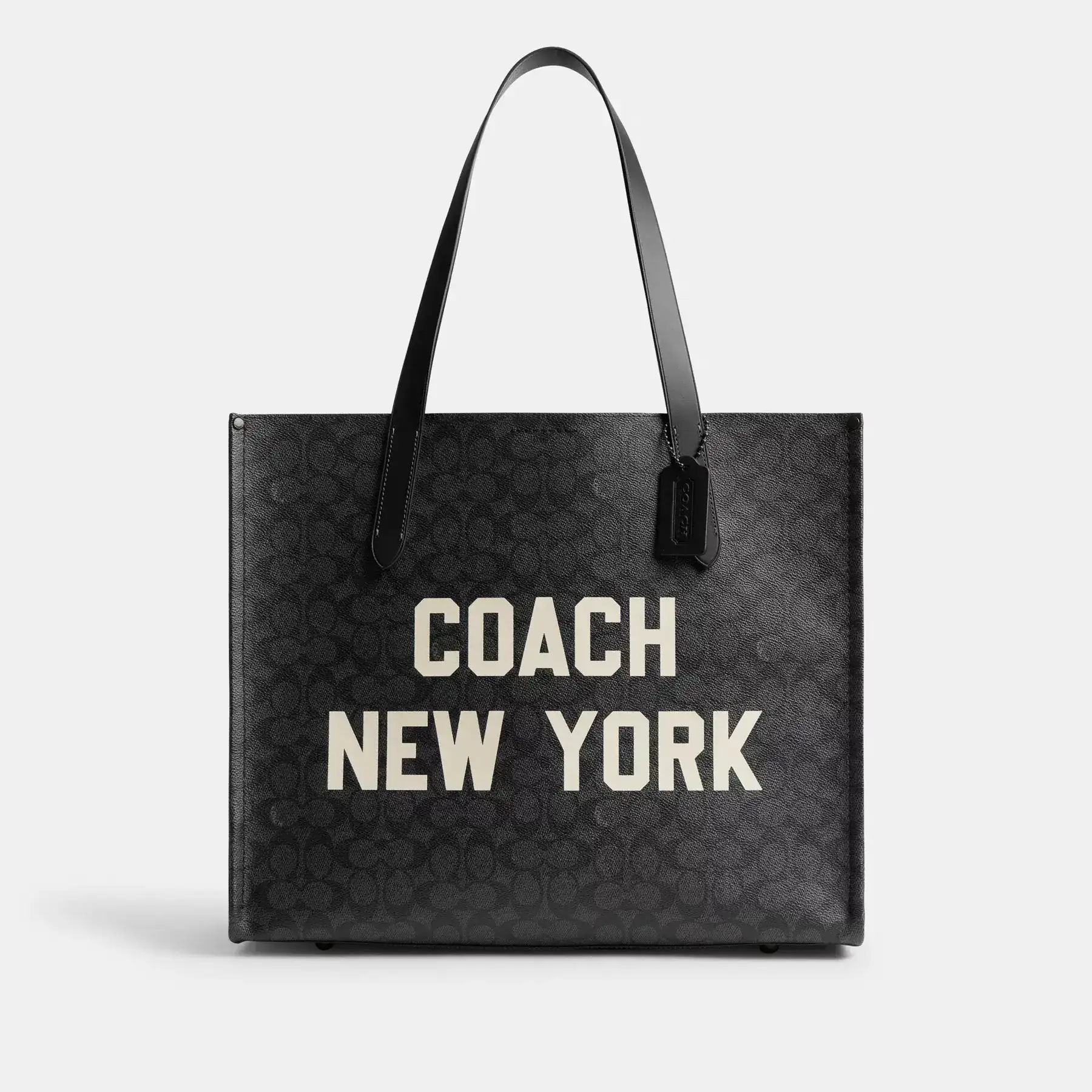 Relay Tote Bag In Signature Canvas With Coach Graphic Relay Tote Bag In Signature Canvas With Coach Graphic