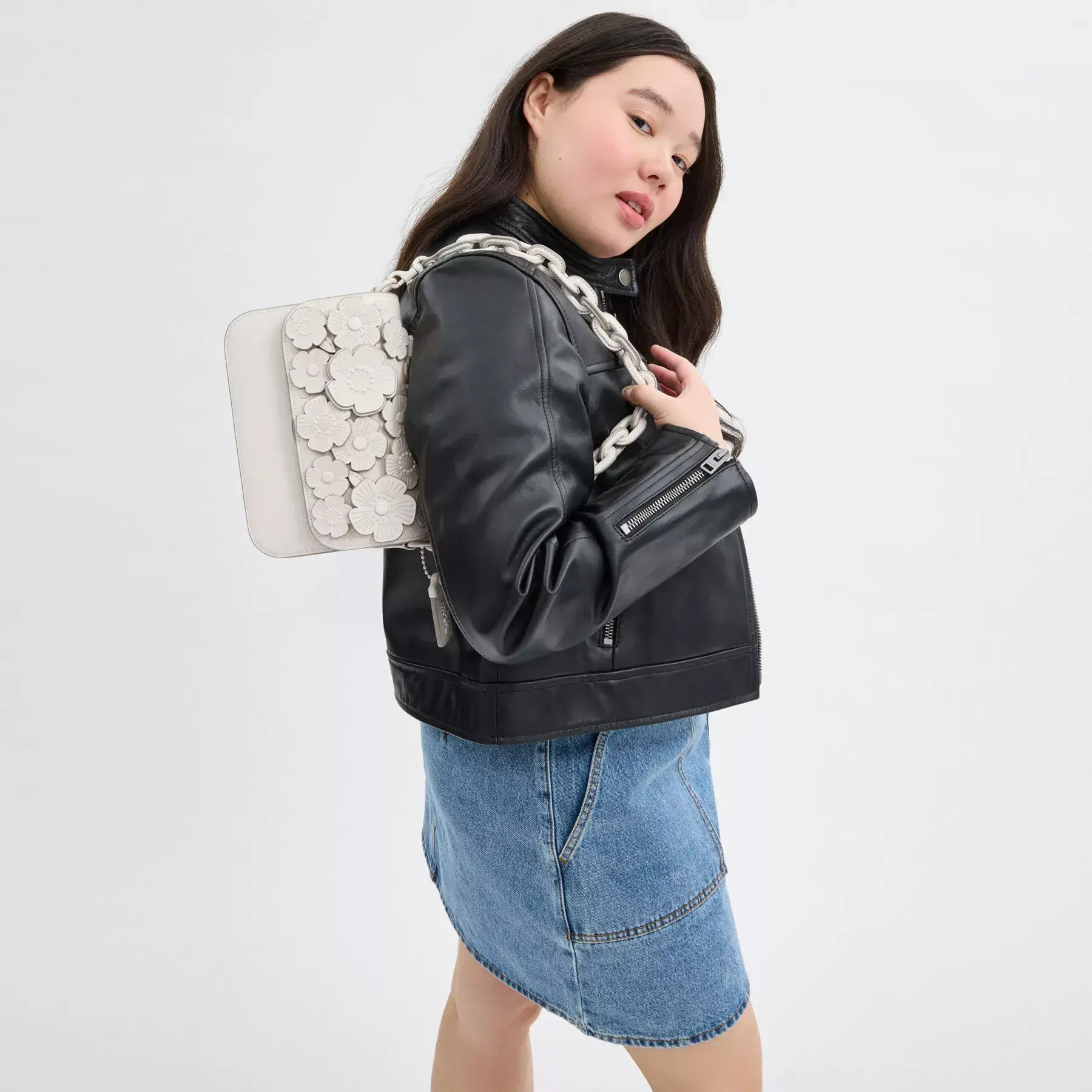 Rogue Top Handle Bag With Tea Rose Rogue Top Handle Bag With Tea Rose