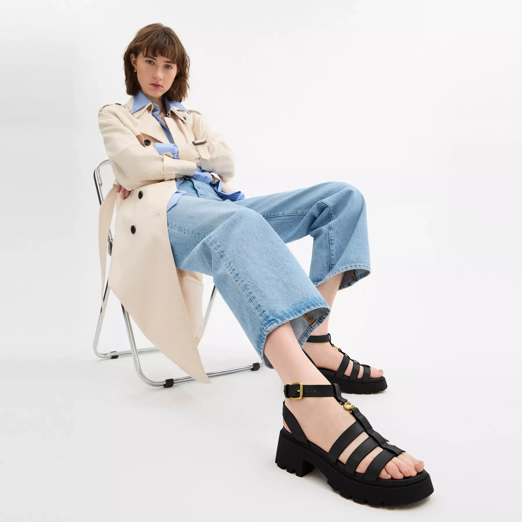 Sculpted C Platform Fisherman Sandal Sculpted C Platform Fisherman Sandal