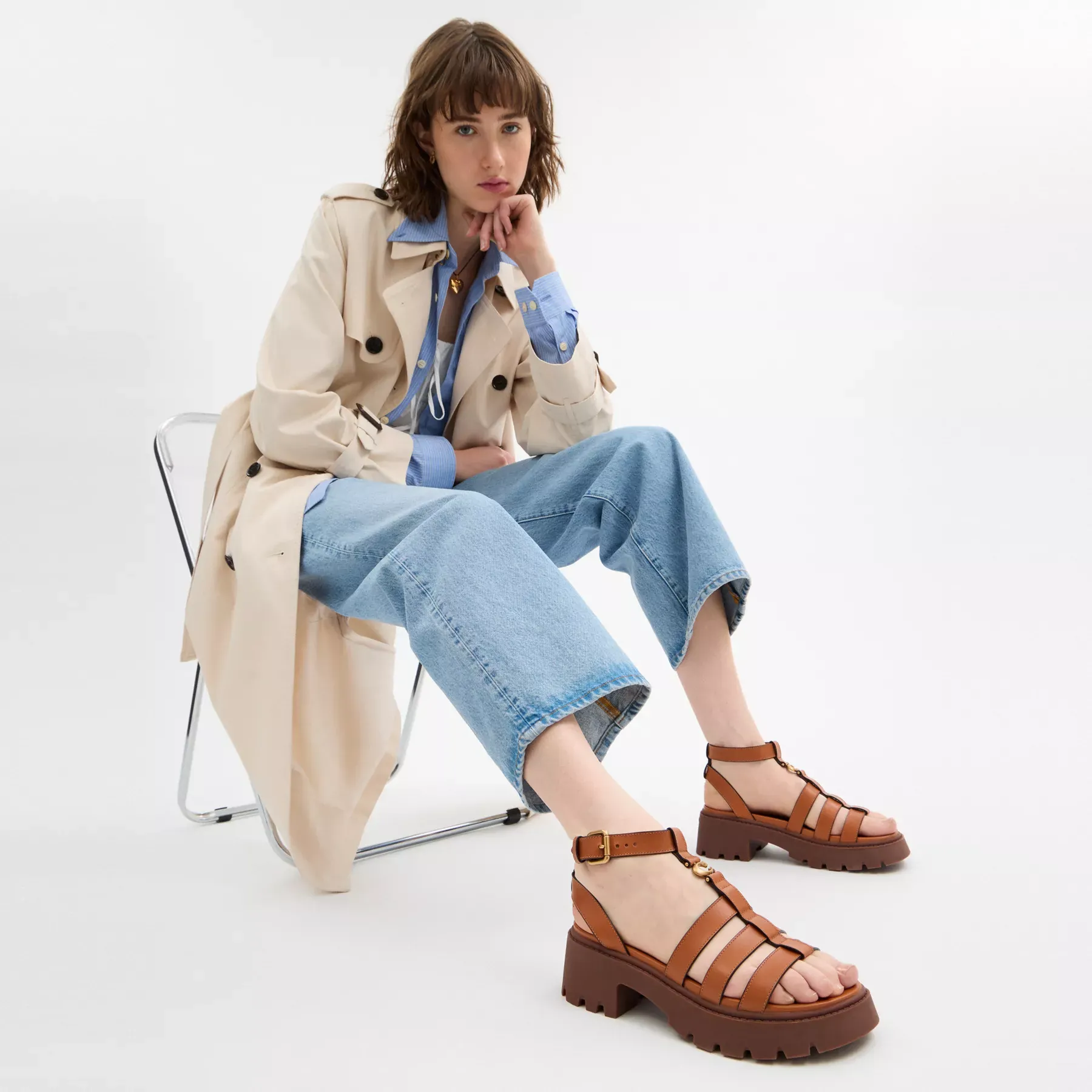 Sculpted C Platform Fisherman Sandal Sculpted C Platform Fisherman Sandal