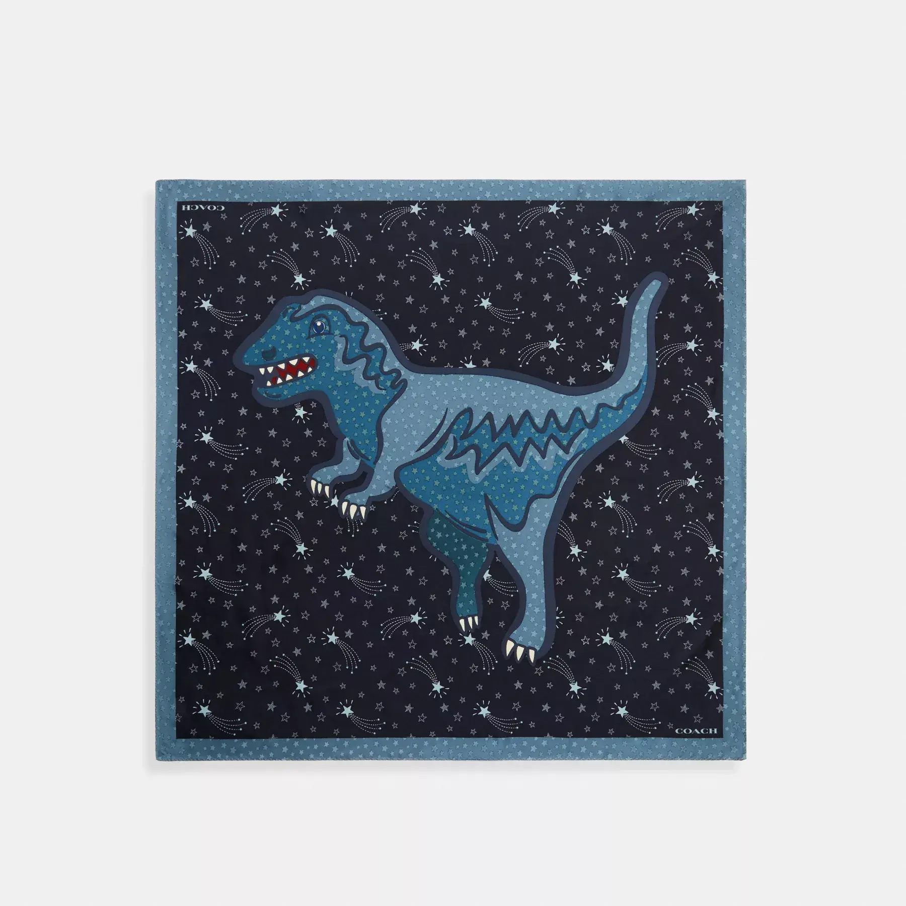Shooting Star Rexy Print Silk Square Scarf Shooting Star Rexy Print Silk Square Scarf