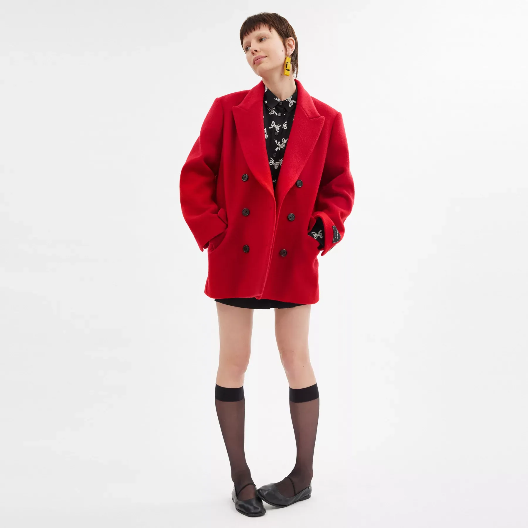 Short Coat In Recycled Wool Short Coat In Recycled Wool