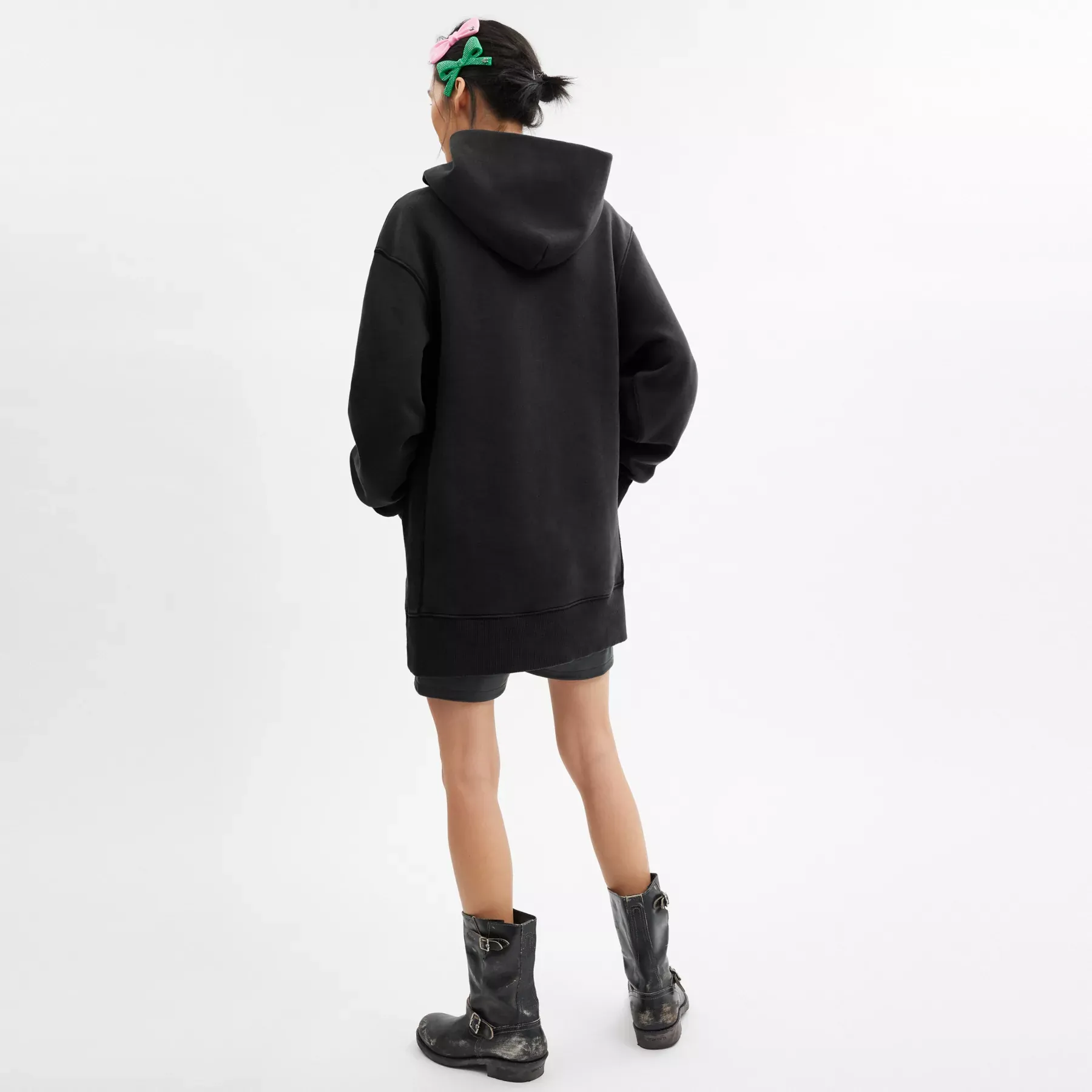 Signature Crest Hoodie Dress In Organic Cotton Signature Crest Hoodie Dress In Organic Cotton