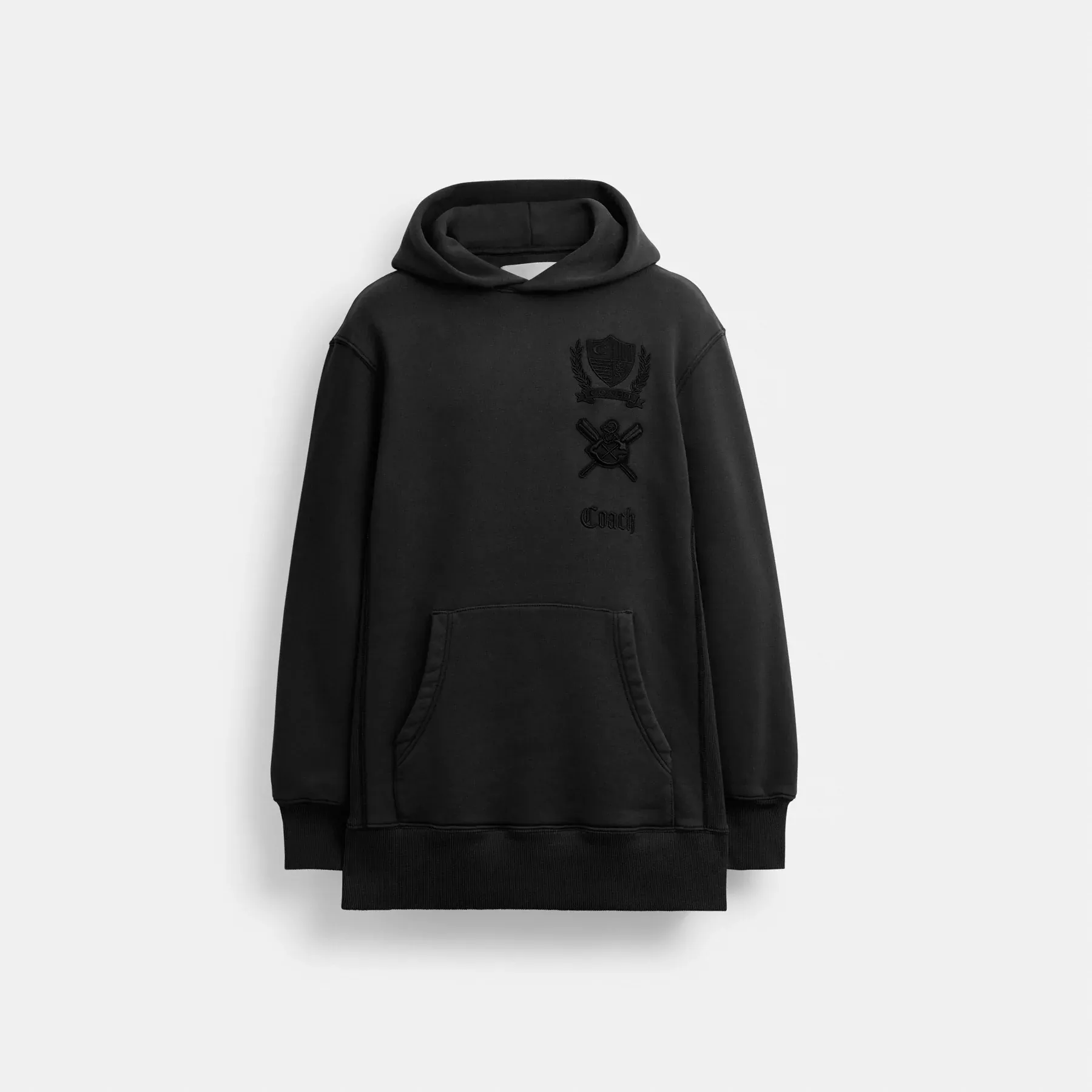 Signature Crest Hoodie Dress In Organic Cotton Signature Crest Hoodie Dress In Organic Cotton