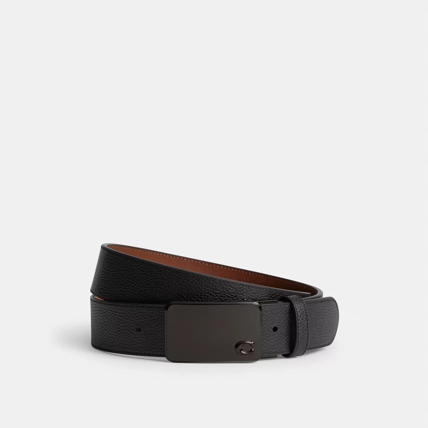 Signature Plaque Buckle Cut-To-Size Reversible Belt, 38mm Signature Plaque Buckle Cut-To-Size Reversible Belt, 38mm