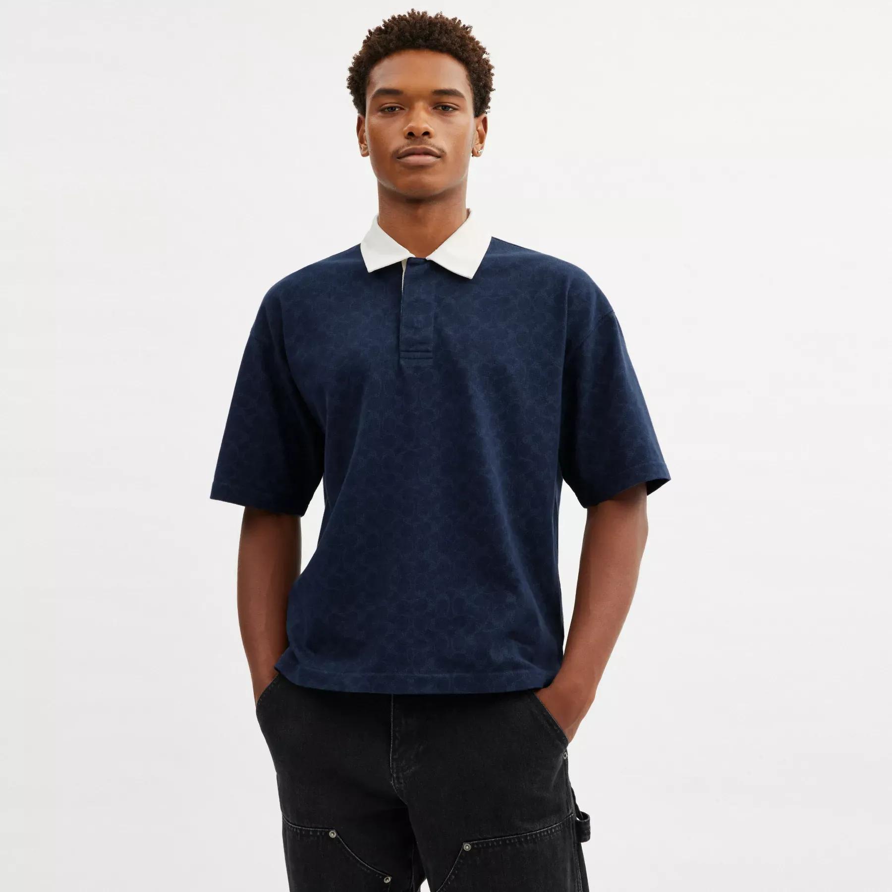 Signature Relaxed Rugby Polo In Organic Cotton Signature Relaxed Rugby Polo In Organic Cotton
