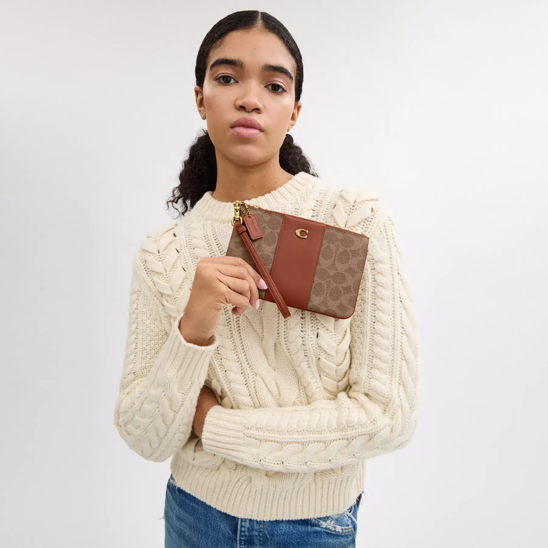 Small Wristlet In Signature Canvas Small Wristlet In Signature Canvas