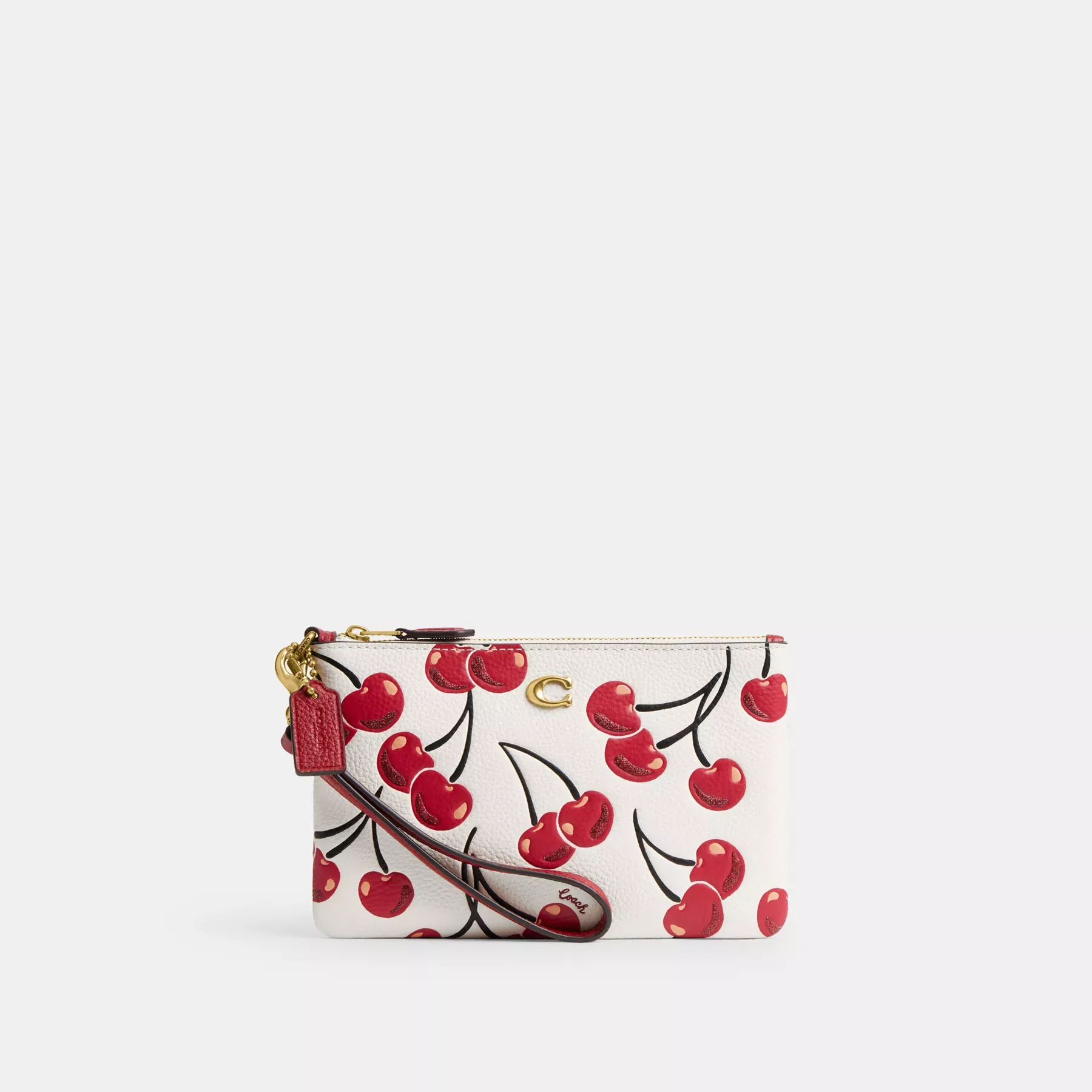 Small Wristlet With Cherry Print Small Wristlet With Cherry Print