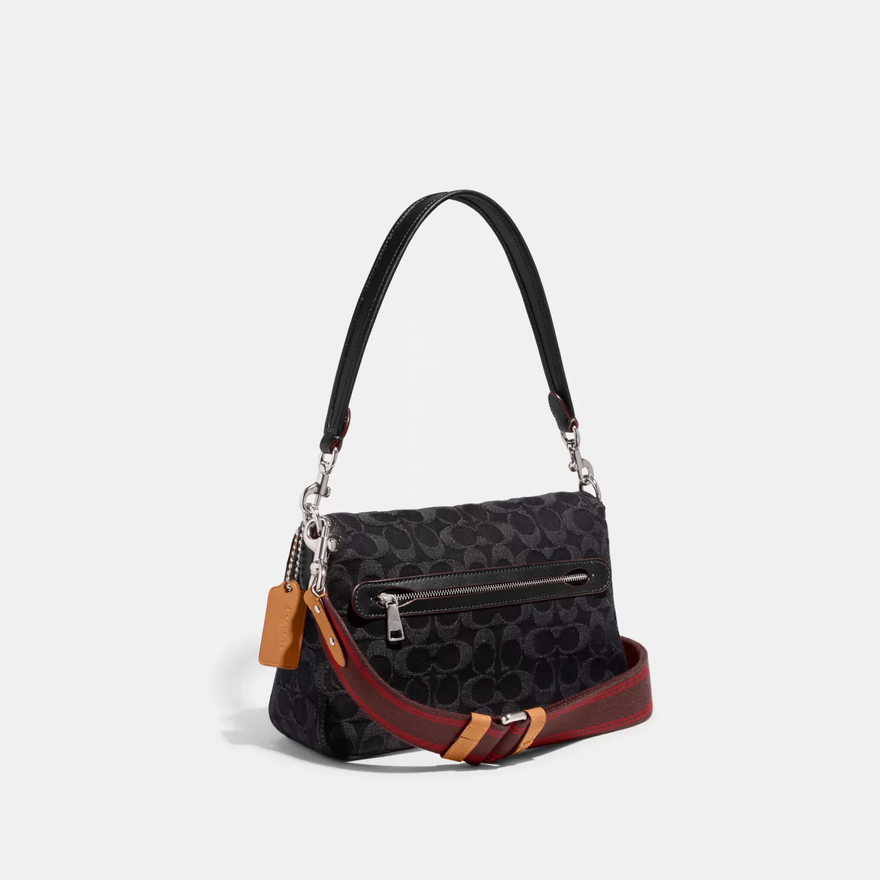Soft Tabby Shoulder Bag In Signature Denim