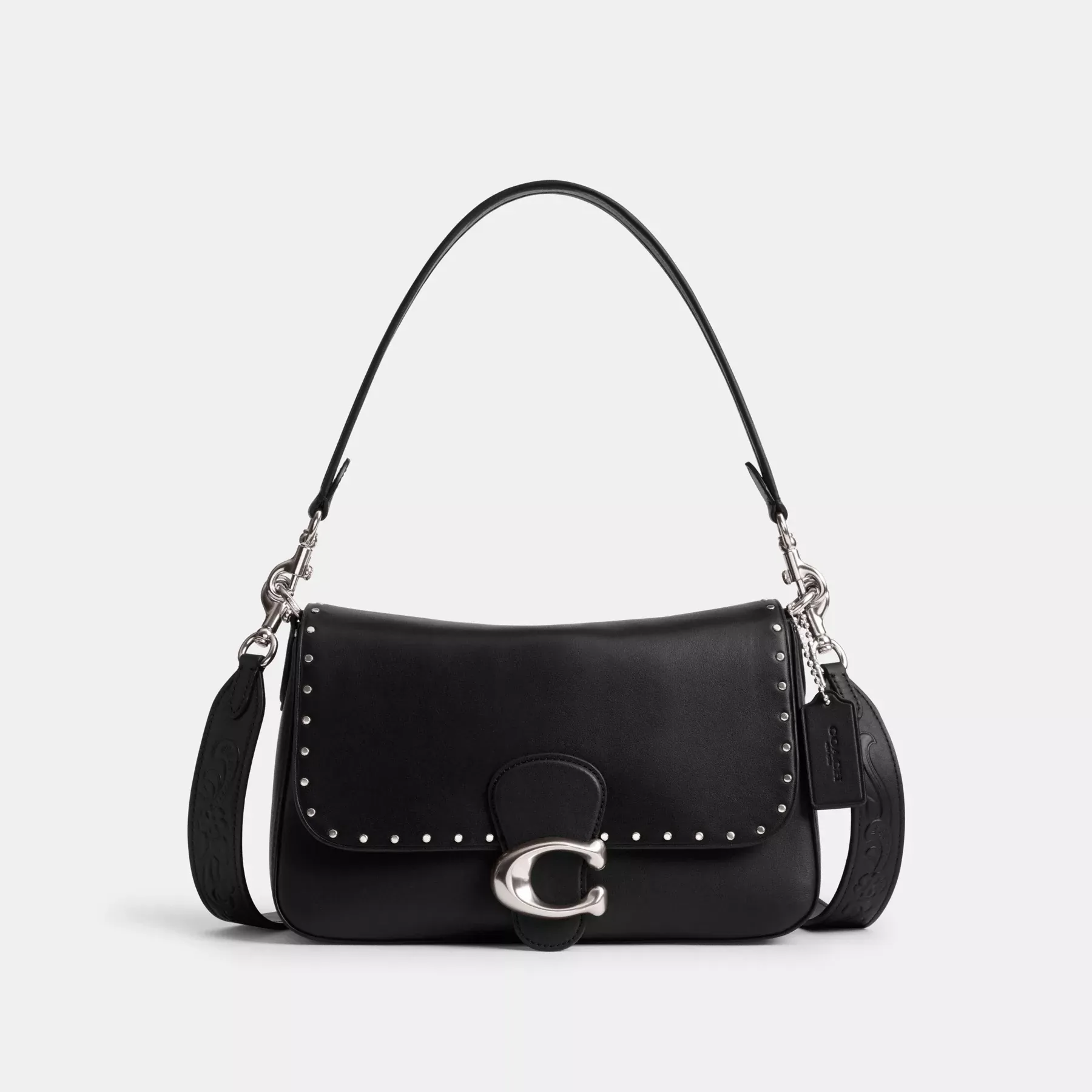 Soft Tabby Shoulder Bag With Rivets Soft Tabby Shoulder Bag With Rivets