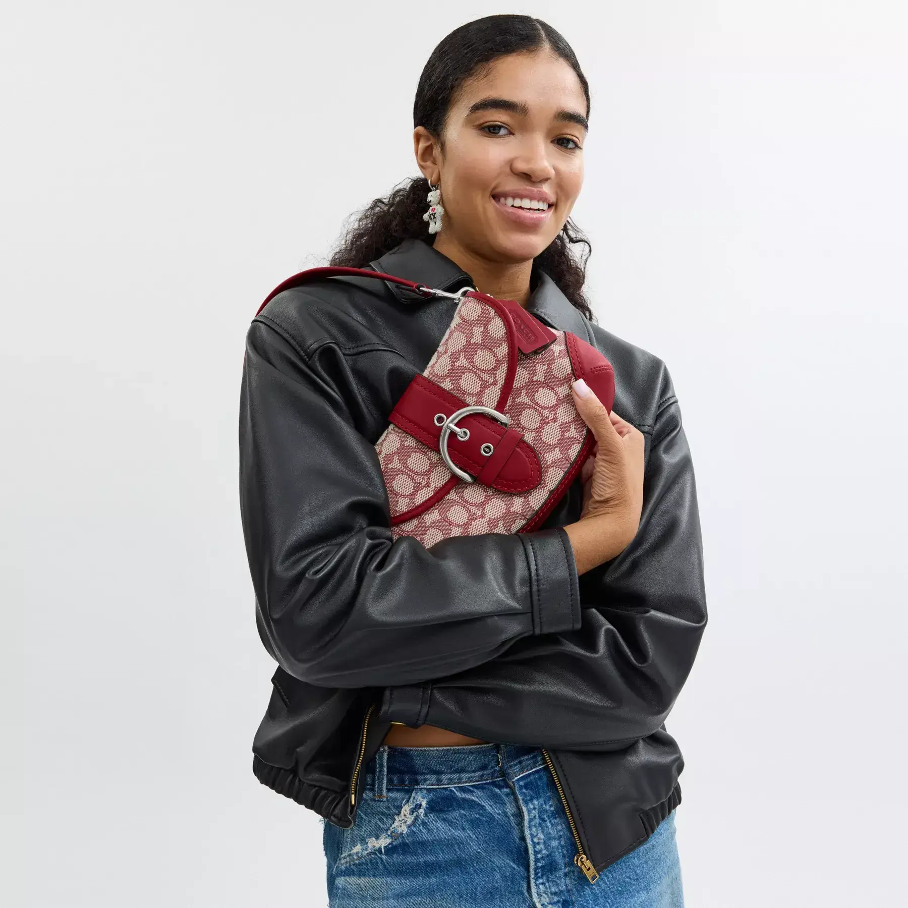 Soho Flap Bag In Signature Textile Jacquard Soho Flap Bag In Signature Textile Jacquard
