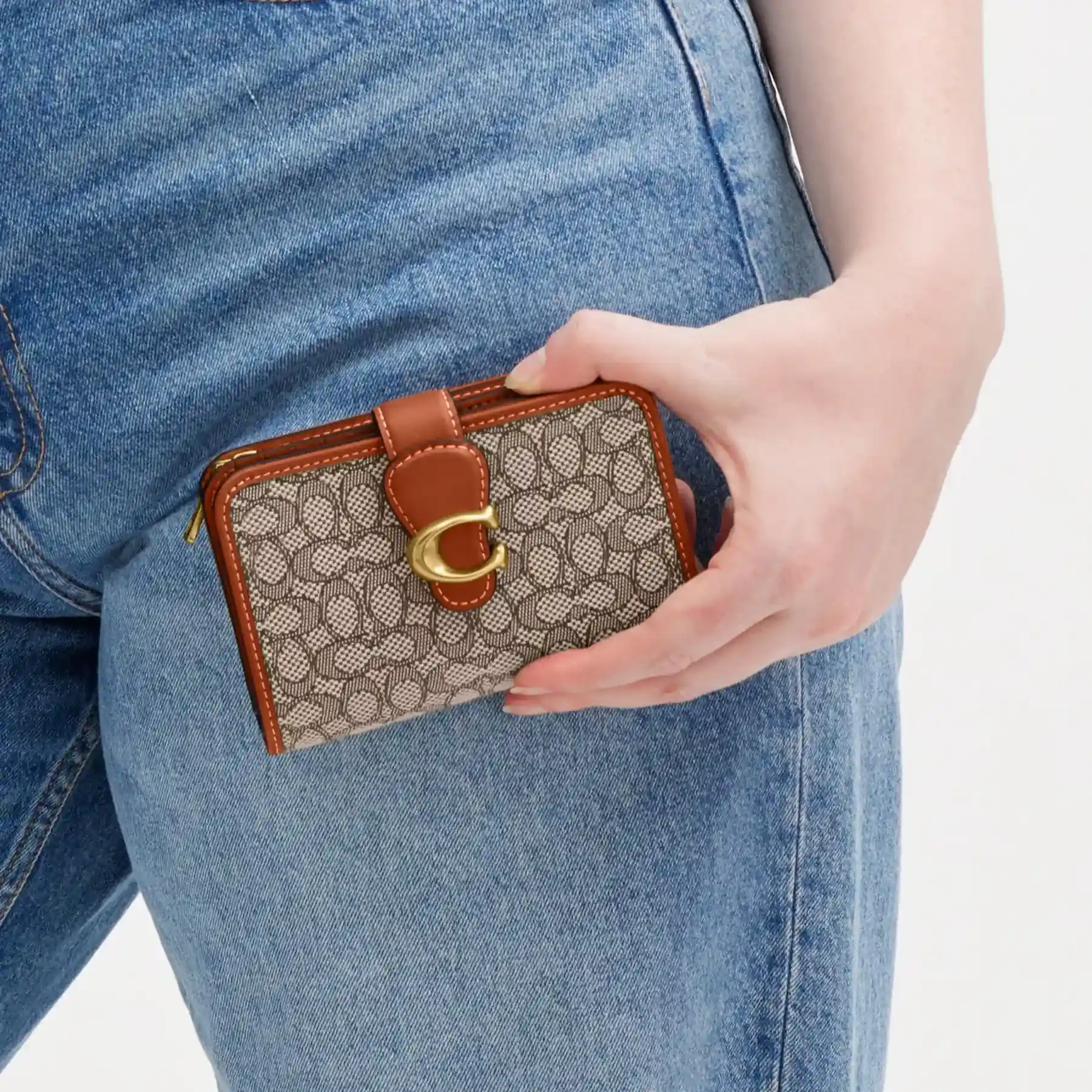 Tabby Medium Wallet In Micro Signature Jacquard Tabby Medium Wallet In Micro Signature Jacquard