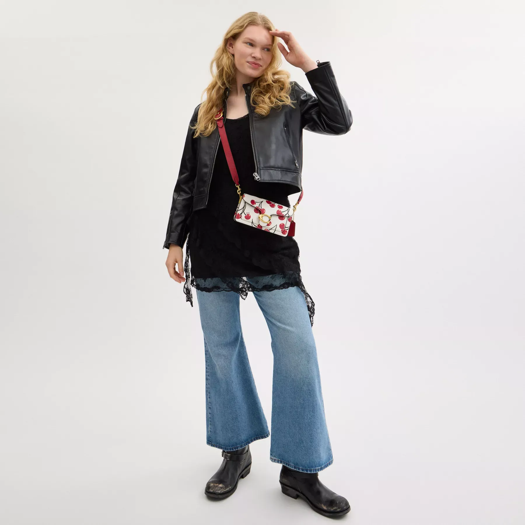 Tabby Shoulder Bag 20 With Cherry Print Tabby Shoulder Bag 20 With Cherry Print