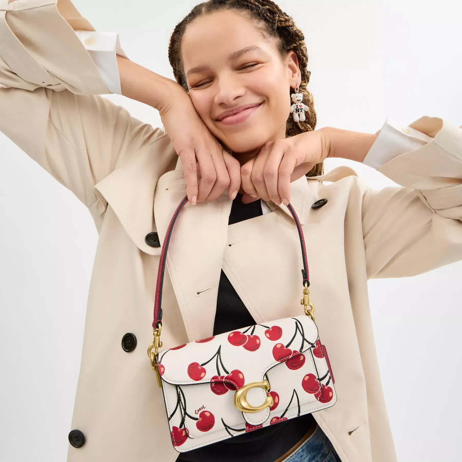 Tabby Shoulder Bag 20 With Cherry Print Tabby Shoulder Bag 20 With Cherry Print