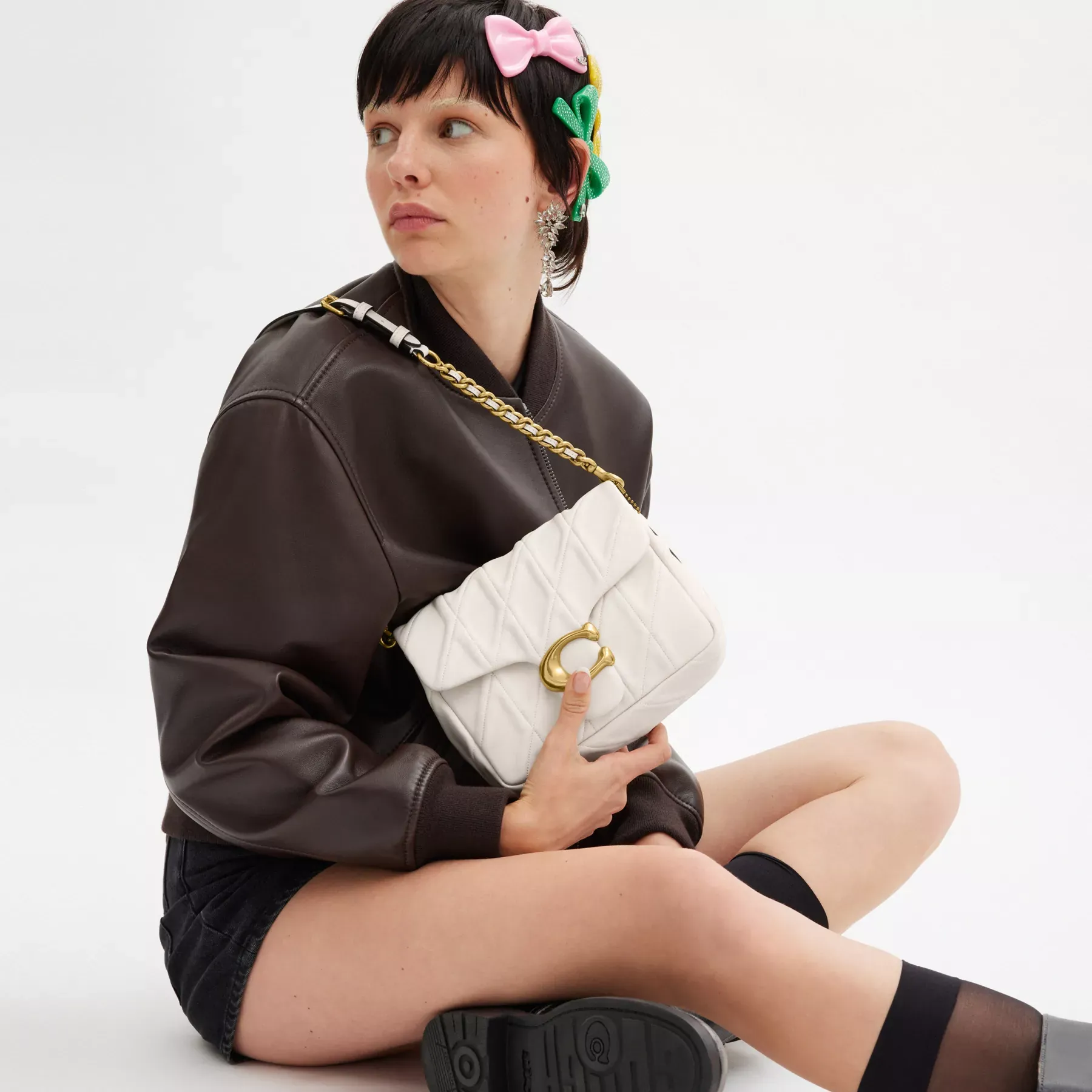 Times Square Tabby Shoulder Bag With Quilting Times Square Tabby Shoulder Bag With Quilting