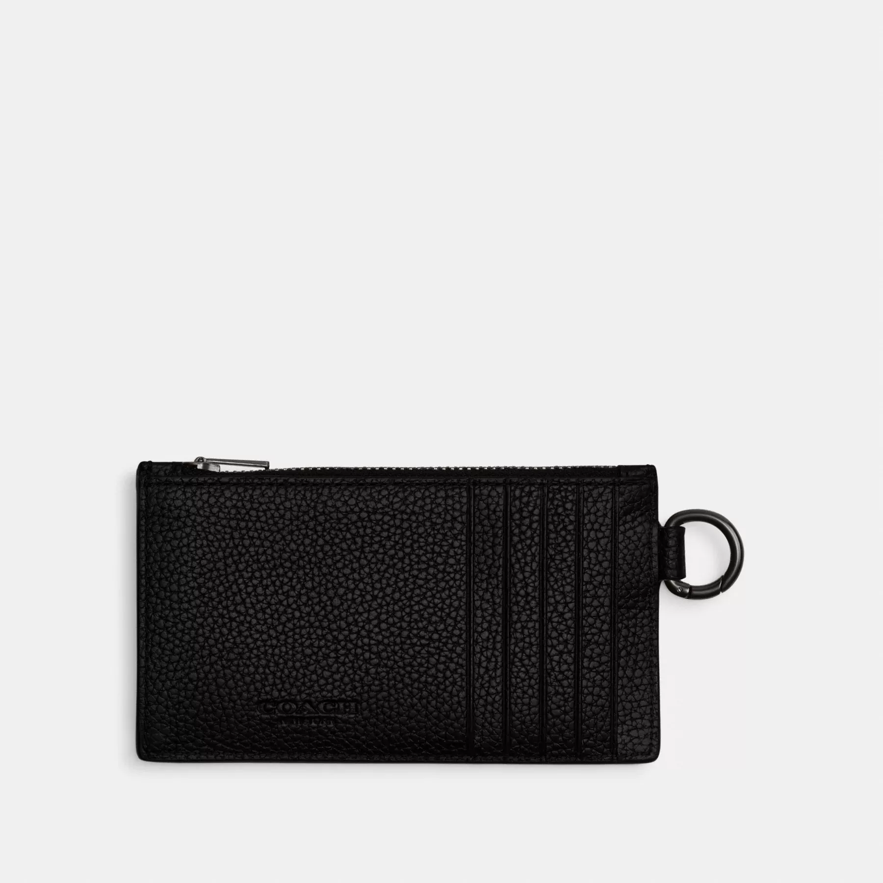Zip Card Case With Horse And Carriage Print